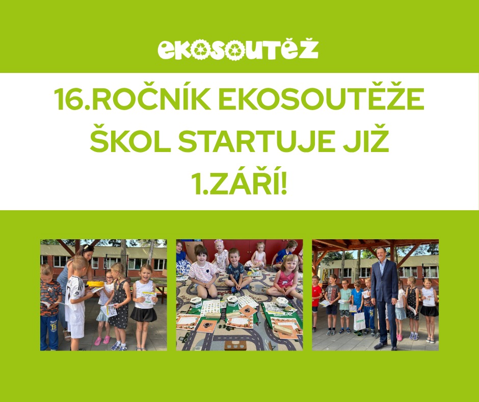 Startuje 16. ročník Ekosoutěže škol s Rudou Sběrňáčkem pro školní rok 2025/2026!